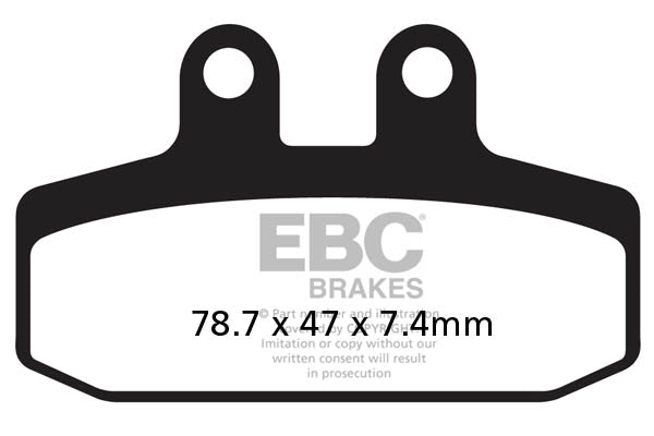 EBC Double-H Sintered Rear Brake Pads for Aprilia Mana 850 GT (FA256HH) - Image 2