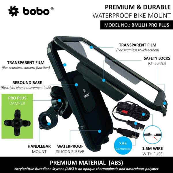 BOBO BM11H PRO PLUS Fully Waterproof With Vibration Damper with Fast 15W Wireless - Image 3