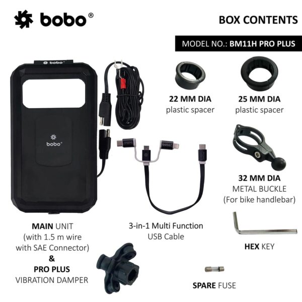 BOBO BM11H PRO PLUS Fully Waterproof With Vibration Damper with Fast 15W Wireless - Image 4