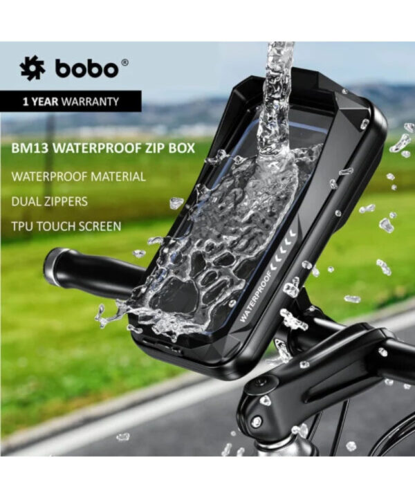 BOBO BM13 Waterproof Zip Box Bike / Cycle Phone Holder Motorcycle Mobile Mount - Image 5