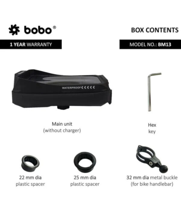 BOBO BM13 Waterproof Zip Box Bike / Cycle Phone Holder Motorcycle Mobile Mount - Image 2