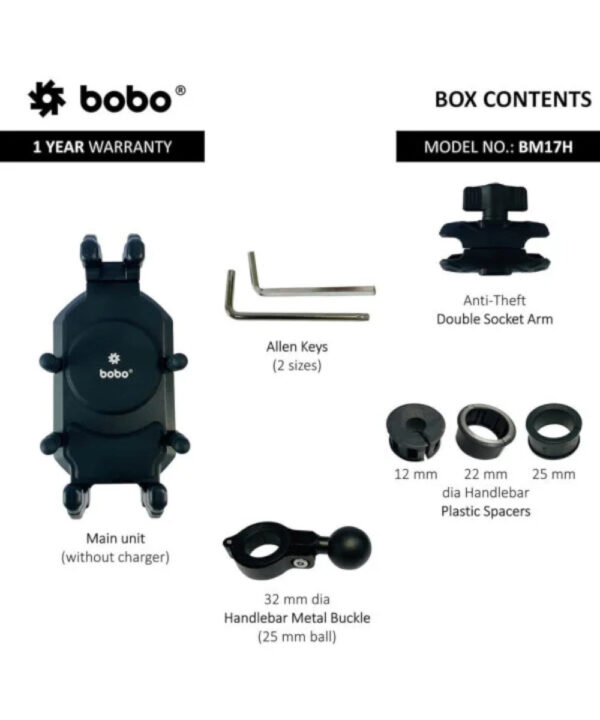 BOBO BM17 Anti-Vibration Bike / Cycle Phone Holder Motorcycle Mobile Mount - Image 2