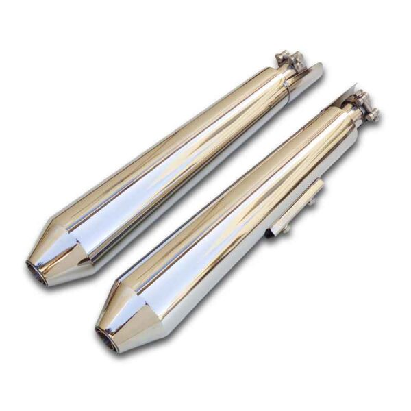 Powerage Slip-Ons Exhaust For RE 650 Twins Polish Finish - Long - Image 2