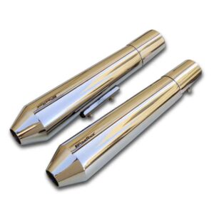 Powerage Slip-Ons Exhaust For RE 650 Twins Polish Finish - Short