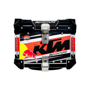 LGP Premium Aluminium KTM Graphics 45 Litres Top Box - Free Backrest and Balaclava