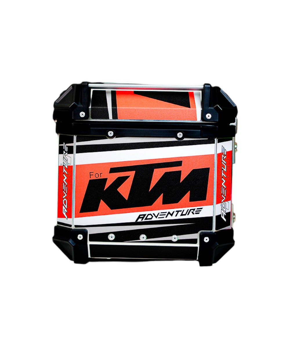 LGP Premium Aluminium KTM Graphics 45 Litres Top Box - Free Backrest and Balaclava - Image 5
