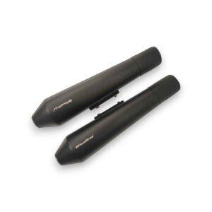Powerage Slip-Ons Exhaust For RE 650 Twins Black - Short
