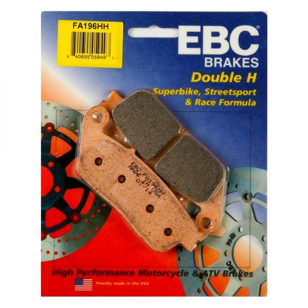 EBC Double-H Sintered Rear Brake Pads for Indian Chief Vintage Spoke Wheel (FA196HH)