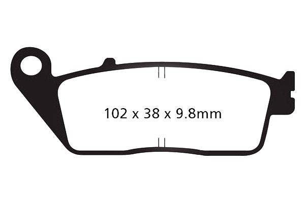 EBC Double-H Sintered Rear Brake Pads for Indian Chief Vintage Spoke Wheel (FA196HH) - Image 3