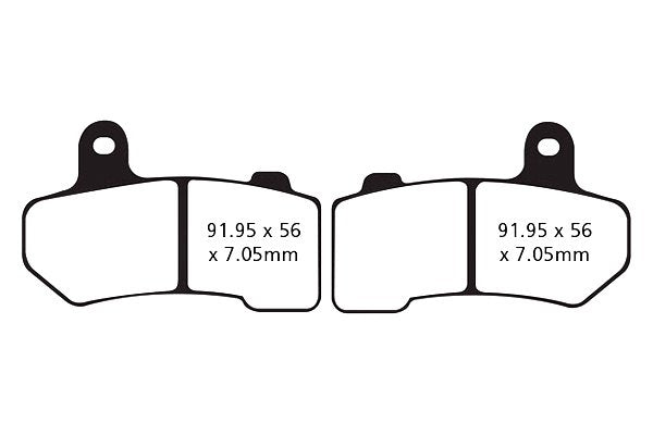 EBC Double-H Sintered Rear Brake Pads for Harley Davidson Touring Street Glide (FA409HH) - Image 3